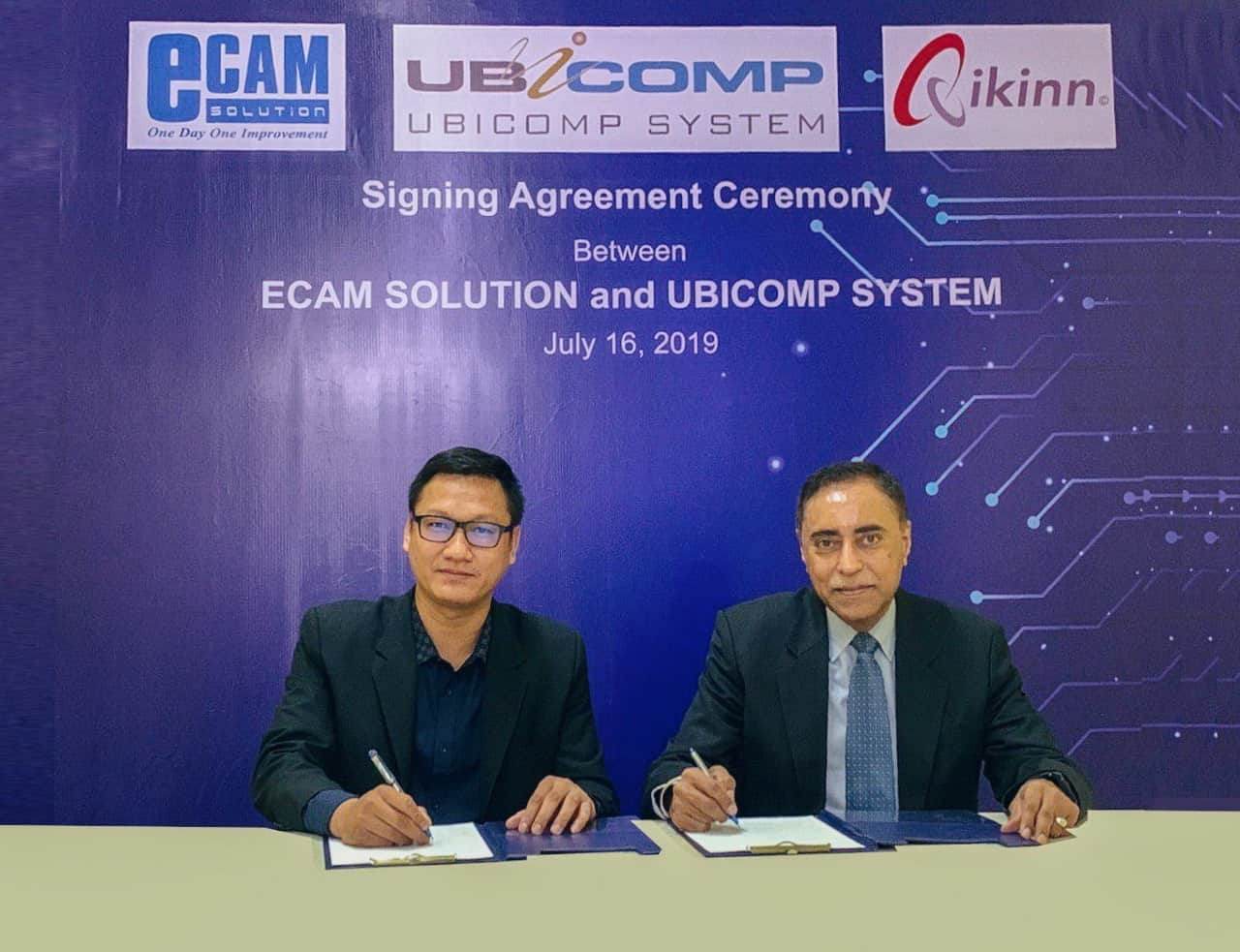 Mr. Vithou Pen, Managing Director of eCam Solution Company announced a partnership and signed agreement with Mr. Harbans Singh, Managing Director of UbiComp System, a thought-leader in hospitality technology on July 16, 2019 in Phnom Penh, Cambodia.