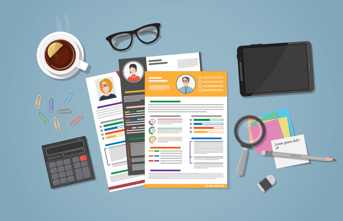CV workspace with objects Career 2